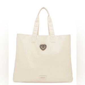 D&G Cream Tote Bag with Embellished Logo